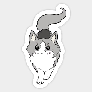 Shelter Cats - Grey Friend Sticker